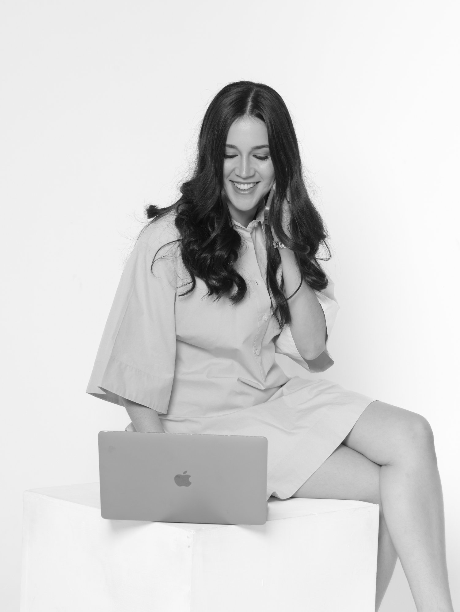 Anabela Crespo trabajando